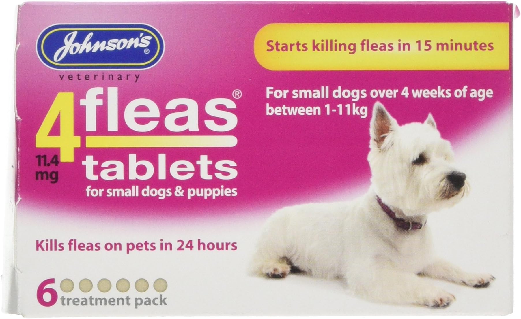 Johnsons Veterinary Products 4Fleas Tablets for Puppies and Small Dogs