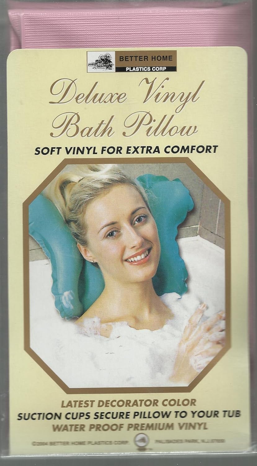 BETTER HOME INFLATABLE DELUXE VINYL BATH PILLOW (PINK