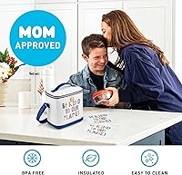 Vista 7 de Fit & Fresh Lonchera aislada para niños y niñas, bolsa de almuerzo para niños con 2 bolsas de aperitivos reutilizables, lonchera escolar