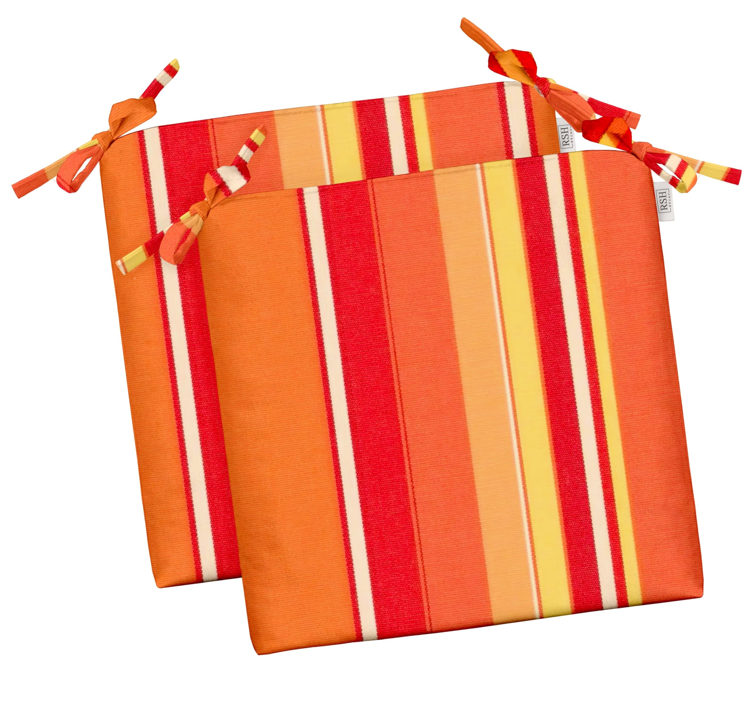 RSH DECOR: Sunbrella Foam Chair Cushions Set of 2 | 19" x 19" x 2" | All-Weather Square Cushions for Patio Furniture | Crafted with Sunbrella