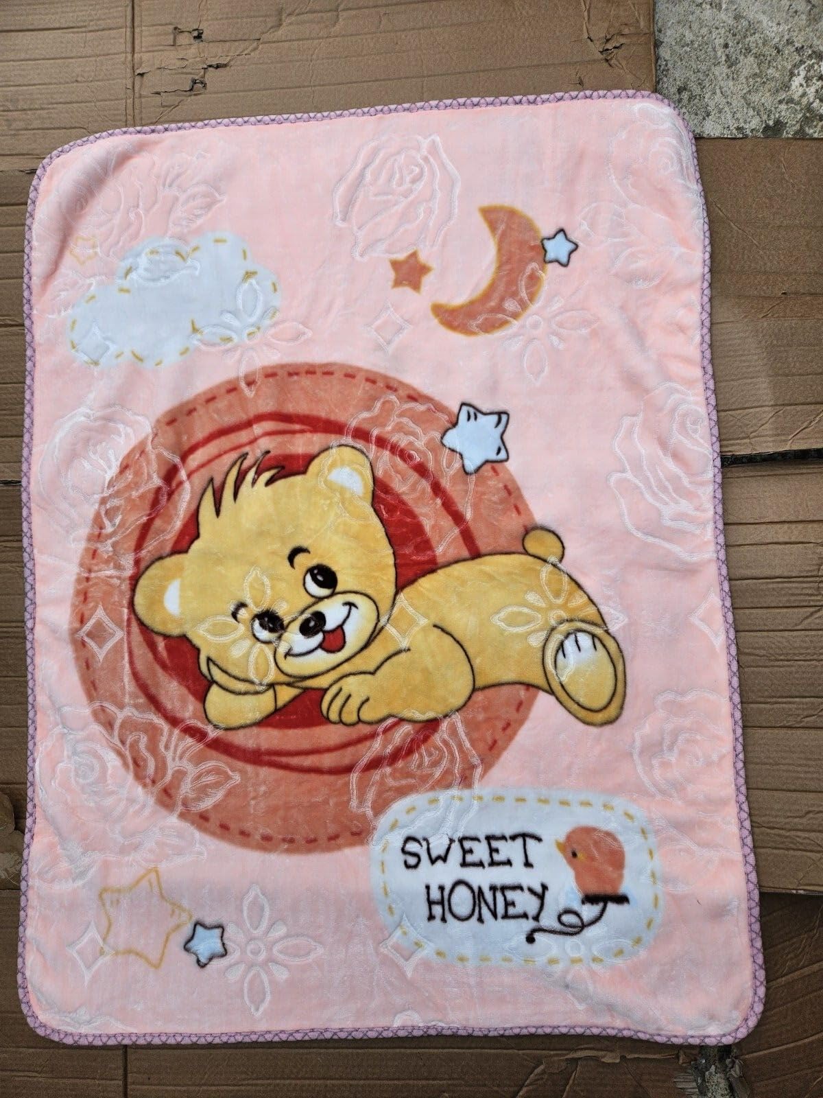 Luxury Product DOUBLE SIDED Super Soft Mink Fleece Baby Cot/Pram Warm Blankets for Unisex 100x140CM CUTE CUDDLY (Brown)