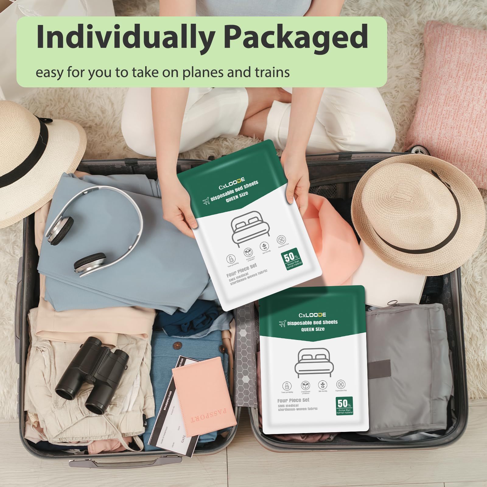 Disposable Bed Sheets - Travel & Hotel Sheets -7 Disposable Bed Sheets - Travel & Hotel Sheets -7