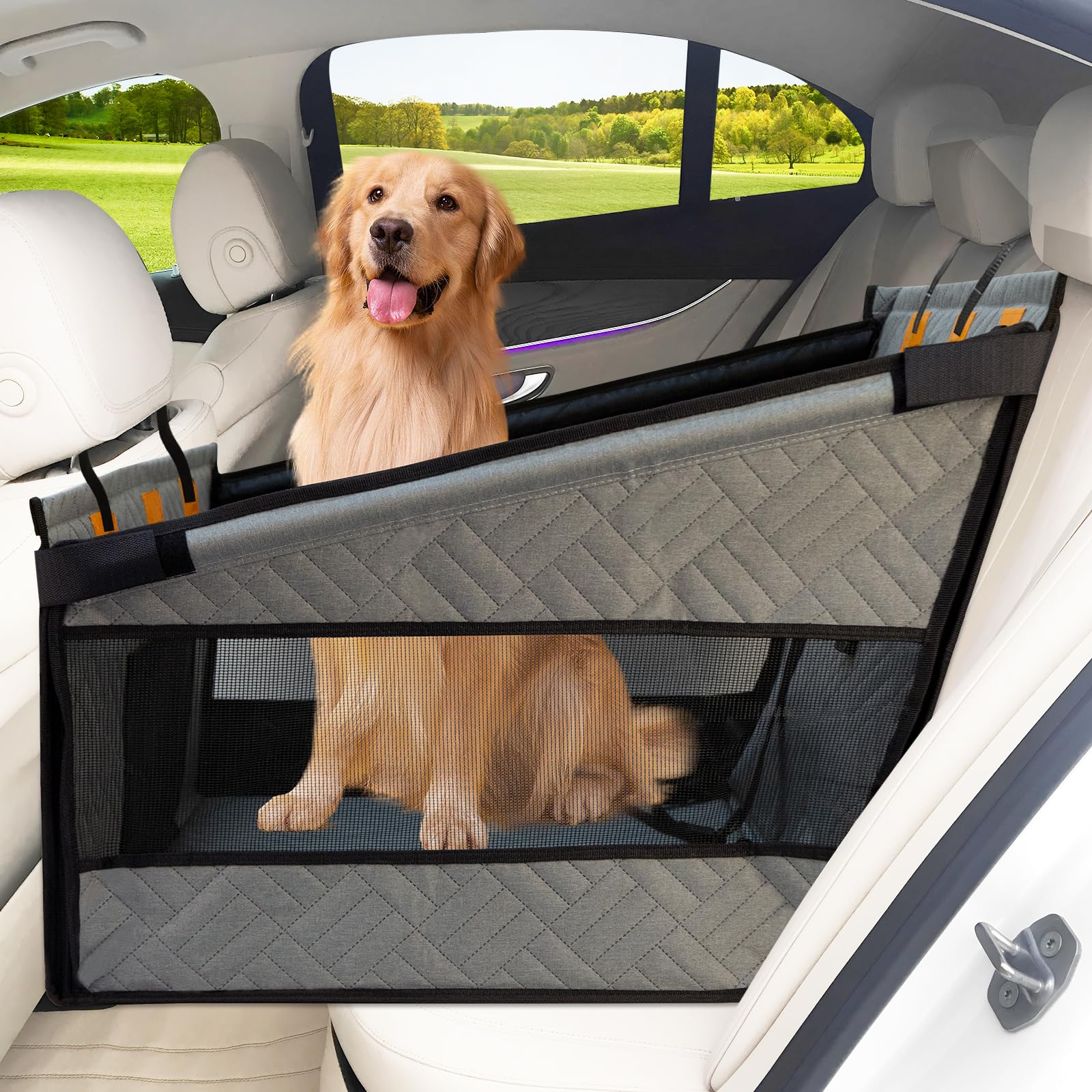 Wuglo Extra Stable Dog Car Seat With Seat Belt - Waterproof And Robust