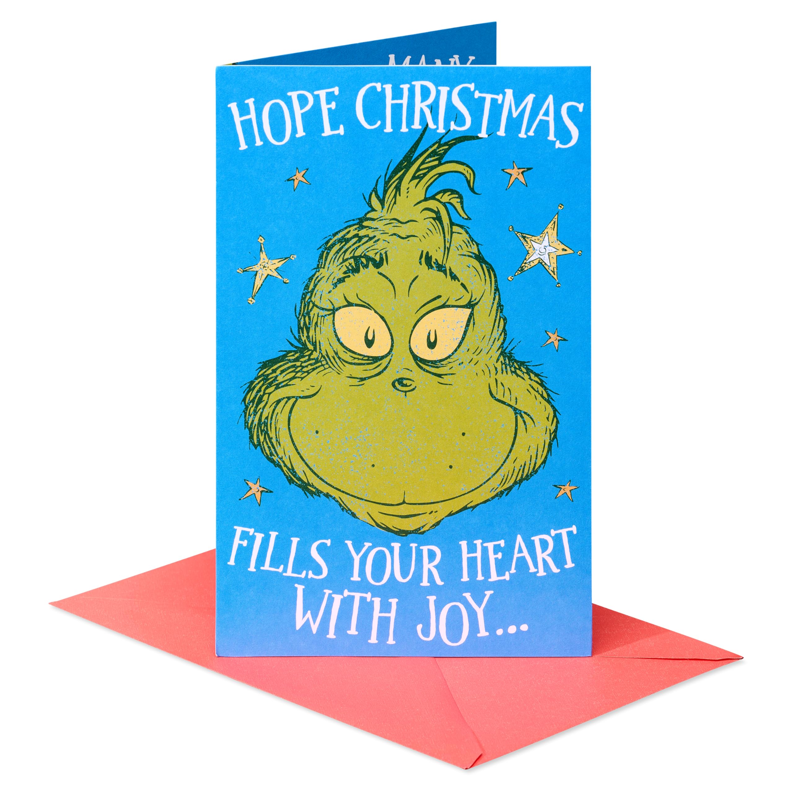 American Greetings Grinch Christmas Card for Kids (Fill Your Heart With Joy Many Times Over)