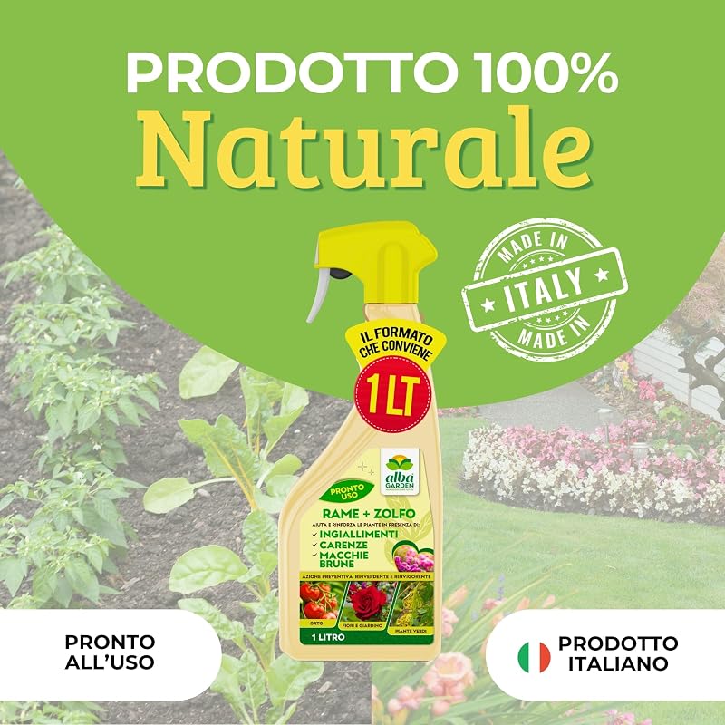 Albagarden Réz-Kén Spray 1L - Növényi Betegségek Ellen, Penészedés és Foltosság Kezelésére