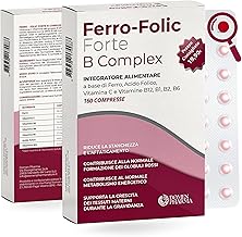 Iron Folic. Iron Supplement 160 High Dose Tablets, Iron Folic Acid and Vitamin B12 with B Complex and Vitamin C. Iron Bisglycinate High Biodioavailability and Natural Folic Acid