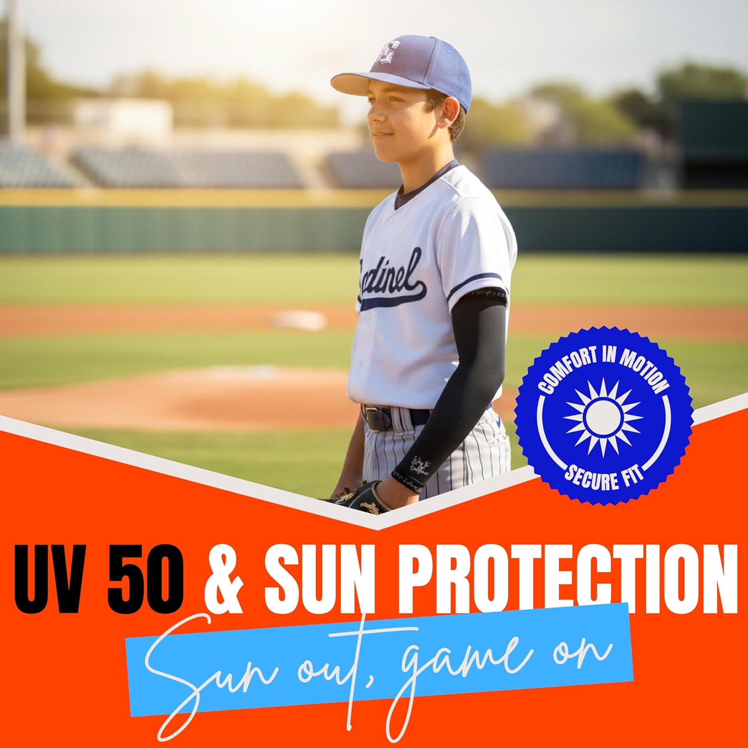 Youth Arm Sleeves – Compression Sports Sleeves for Football, Volleyball, Baseball, Basketball, Cycling – UV Protection - Image 3