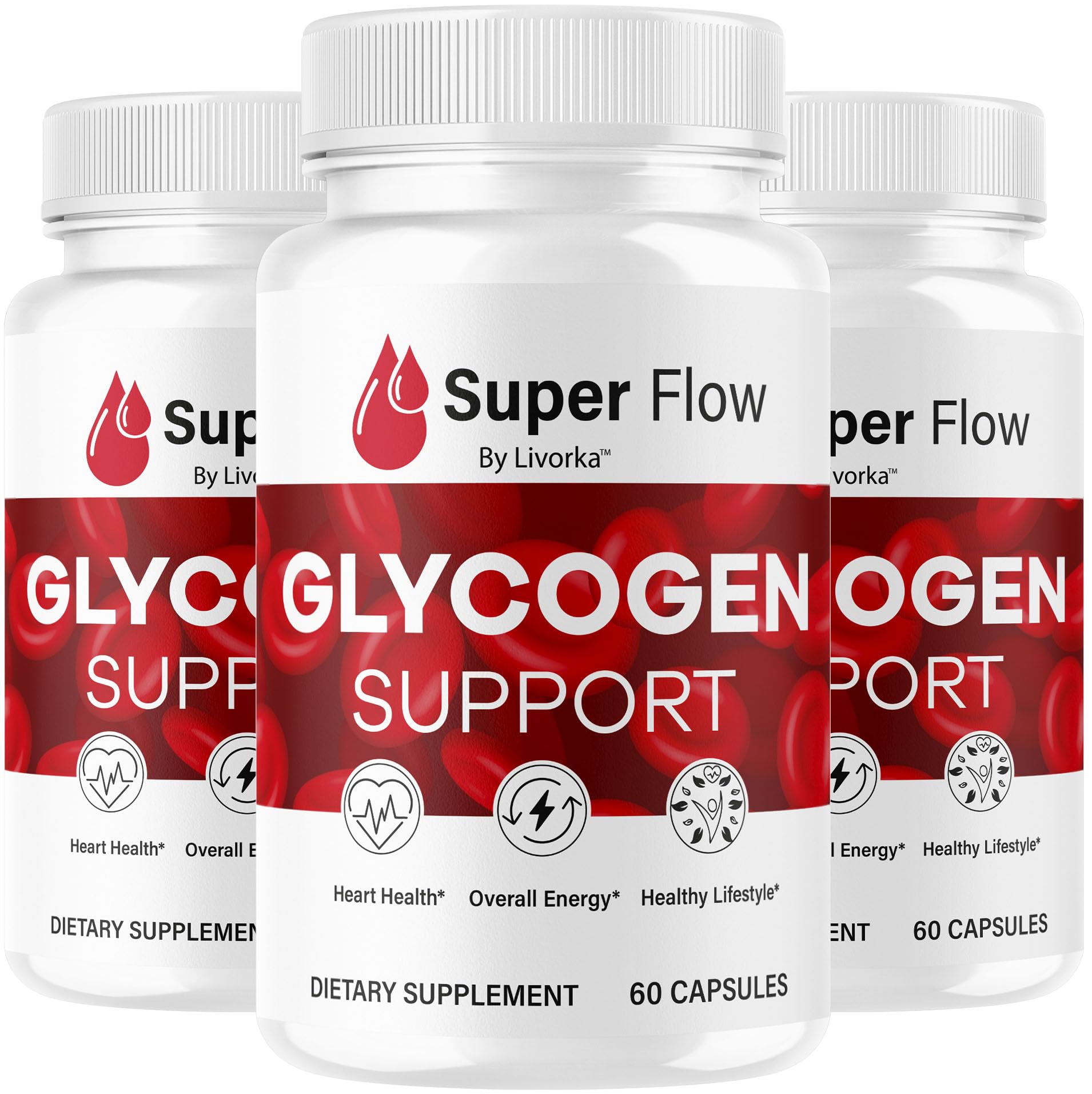 (3 Pack) Super Flow Glycogen Capsules - Official SuperFlow Advanced Glycogen Support Pills - Maximum Strength, Natural Formula Vitamins for Overall Health & Wellness Reviews, 180 Capsules for 3 Months