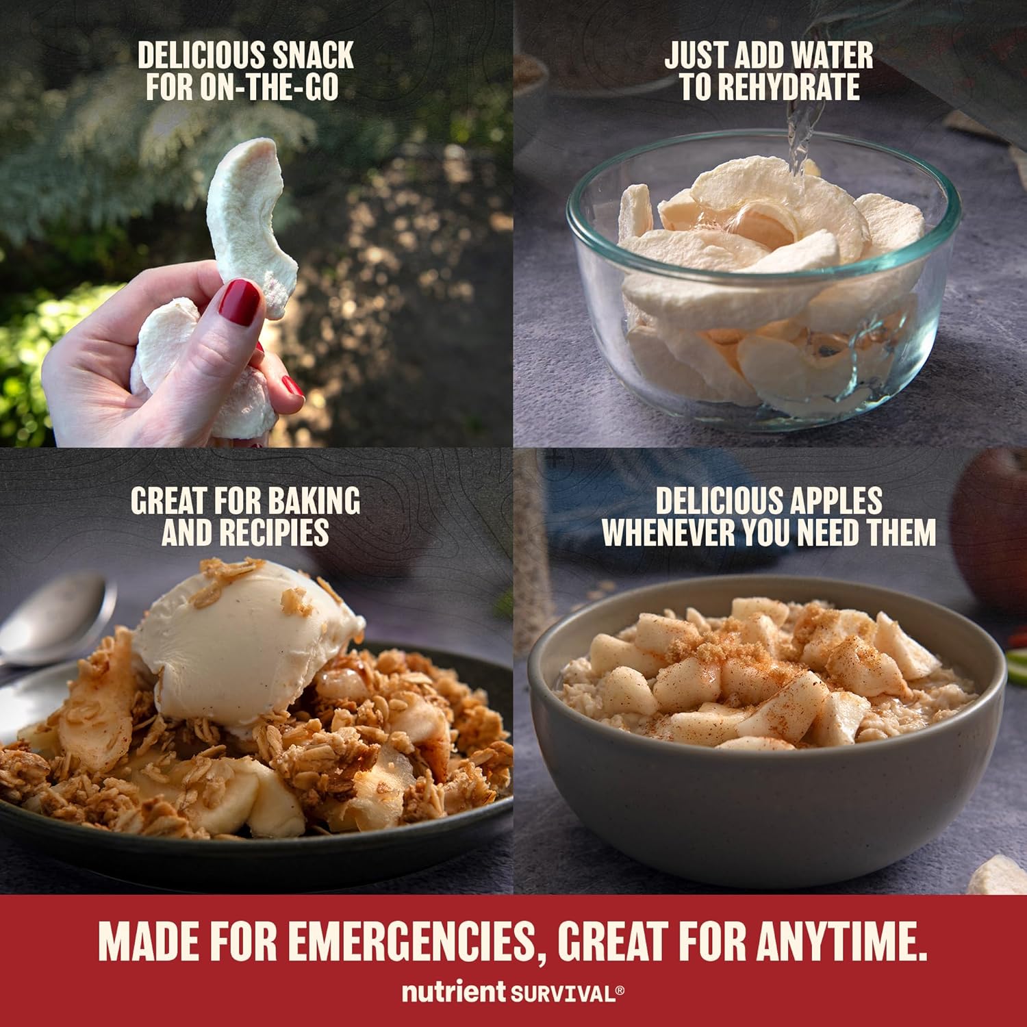 Freeze-Dried Apples – Premium Sliced | #10 Can | 25-Year Shelf Life | Clean Emergency Food Storage