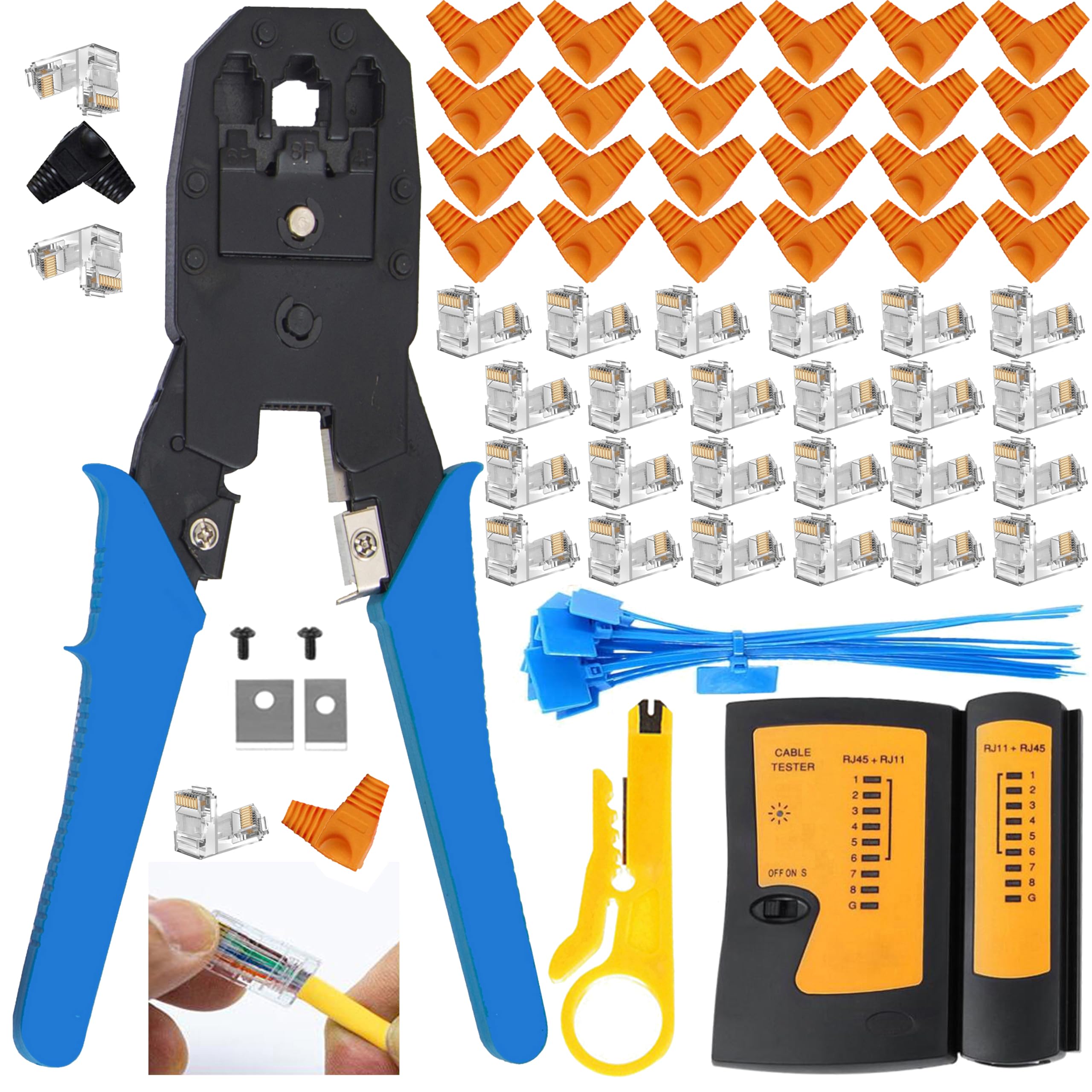 Outil à sertir RJ45 Cat5 Cat6 pour réparer une connexion internet défectueuse
