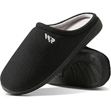 Mens Memory Foam Slippers Slip On Warm Shoes House Shoes Indoor Outdoor