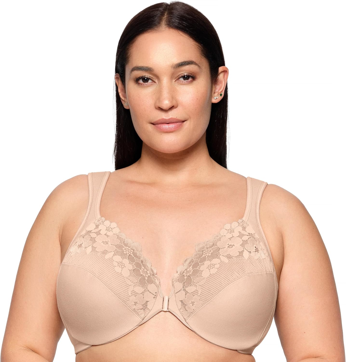 Glamorise Full Figure Plus Size Front-Closure Cotton Wonderwire Bra Underwire #1241 - Image 6