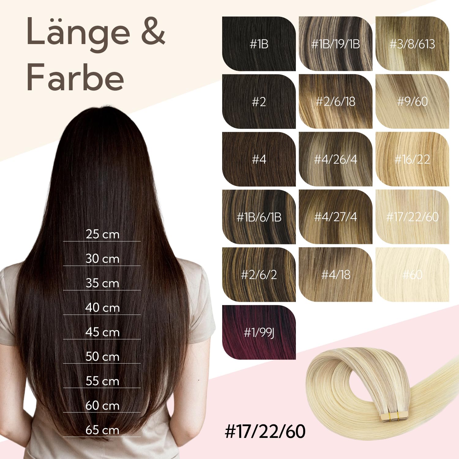 Hotbanana Extension Capelli Veri Biadesivo 40cm | Extension Biadesive Capelli Veri Lisci Remy Ombre Biondo Cenere a Biondo Platino Tape in Hair Extensions Capelli 20PCS 50g