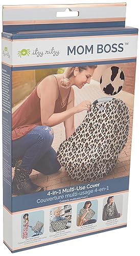 Miniatura 5 de Itzy Ritzy Funda de lactancia 4 en 1, funda de asiento de automóvil, funda de carrito de compras y bufanda infinita, transpirable, cubierta de