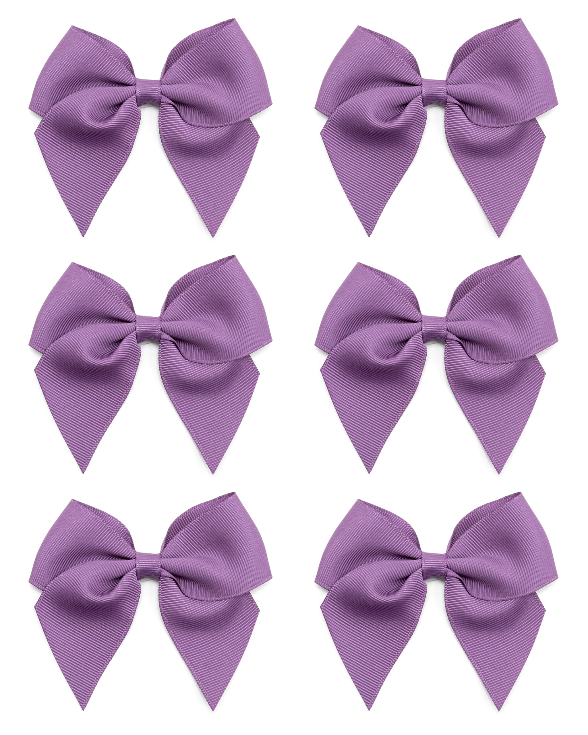 Italian Options Amethyst Large Grosgrain Ribbon Bows, Self-Adhesive Fabric Bow Decorations For Gift Wrapping, Hampers, Christmas, Hair Bows, Crafts, Cakes, Crafting Accessories, 6 Pack, 10 Cm