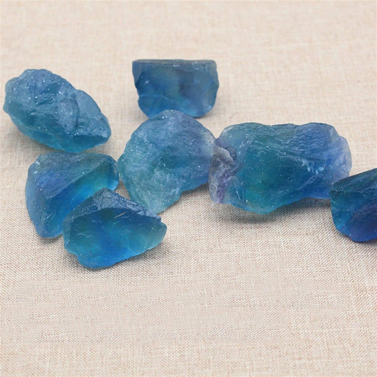 Pierre Ronde Facettée Fluorite Bleue Naturelle - 2-3 Mm - Perçée Centre - Inde - Neuf Avec étiquettes