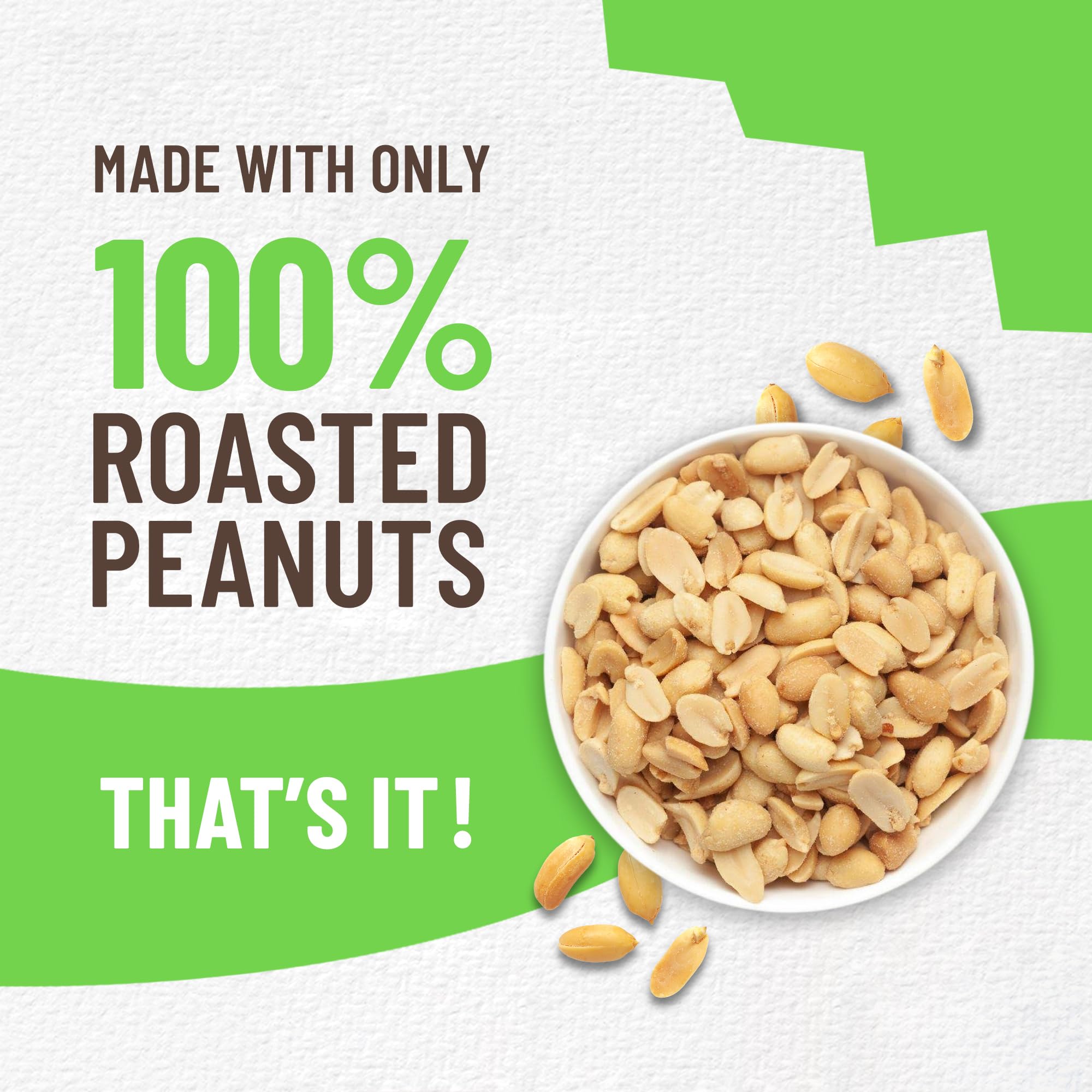 DiSano Natural Peanut Butter Crunchy 1kg, Unsweetened, High Protein Peanut Butter with No Added Sugar or Salt, Nut Butter Spread, 100% Roasted Peanuts 4