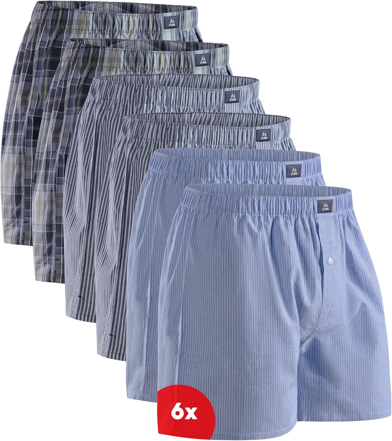 DANISH ENDURANCE Men's Organic Cotton Boxer Briefs, Tag-free Underwear, 3 & 6 Pack