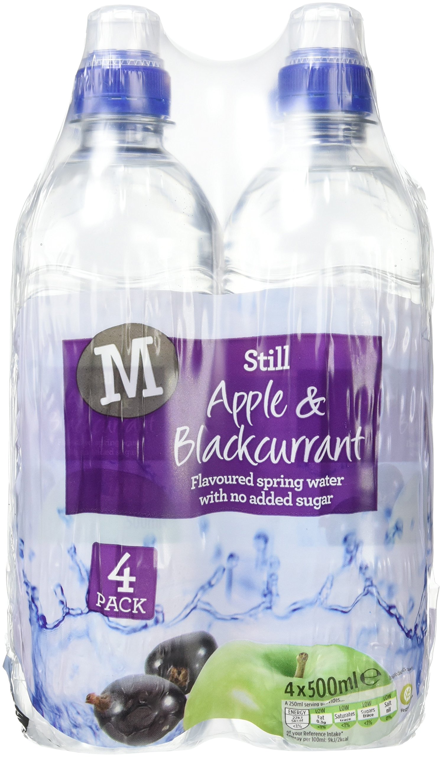 Morrisons Still Water Apple & Blackcurrant 4x500ml
