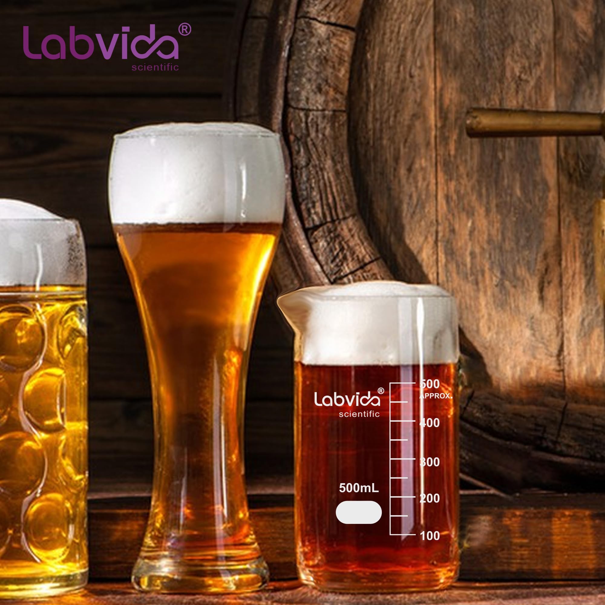 12pcs de vasos de vidrio de forma baja, 3.3 borosilicato con graduación impresa, Vol.10ml, LVA036