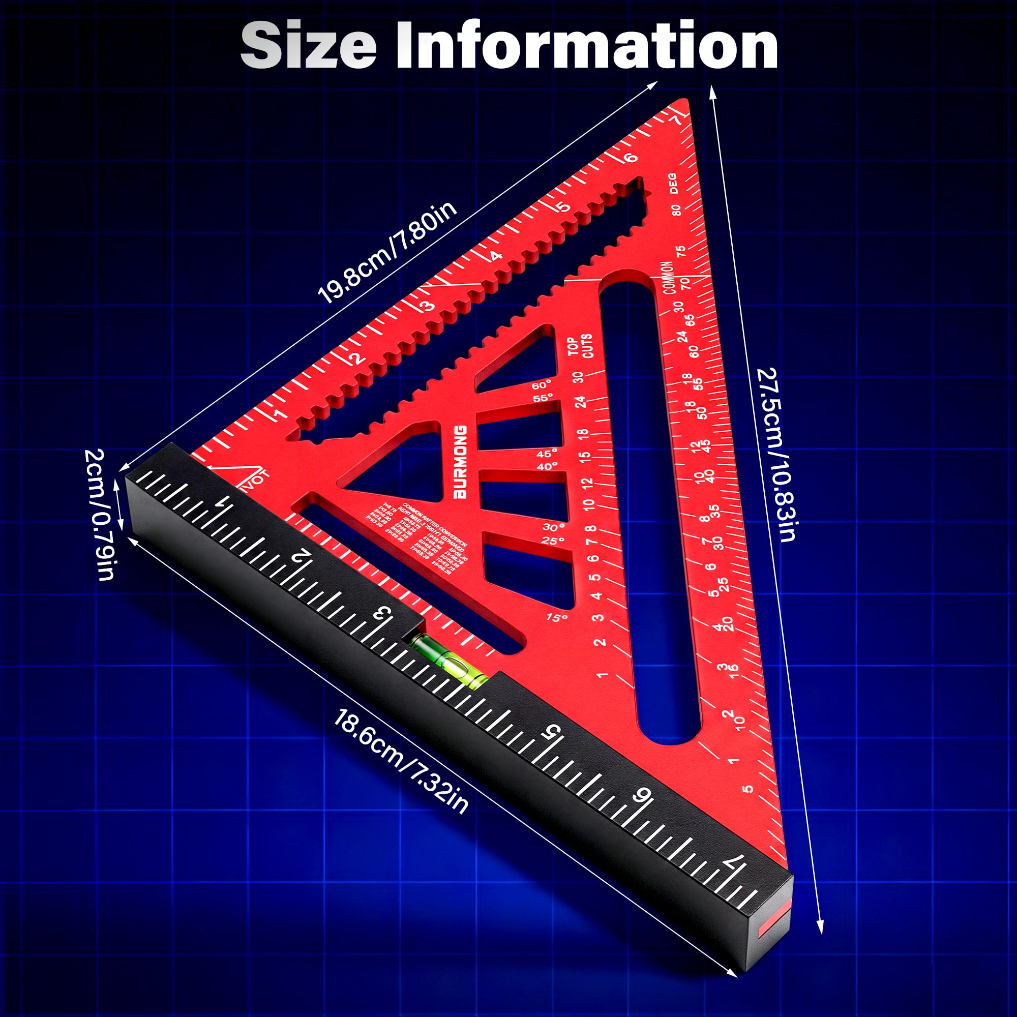 BURMONG Rafter Square - Level & 5-in-1 -7 BURMONG Rafter Square - Level & 5-in-1 -7