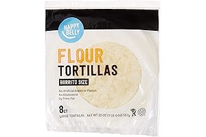 Amazon Brand - Happy Belly Flour Tortillas, Large