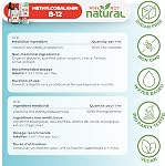 Organic Vitamin B12 Liquid - Sublingual Extra Strength 60 x 5000 mcg Drops, Methylcobalamin, Natural Cherry Flavor, Vegan, Maximize Absorption and Energy
