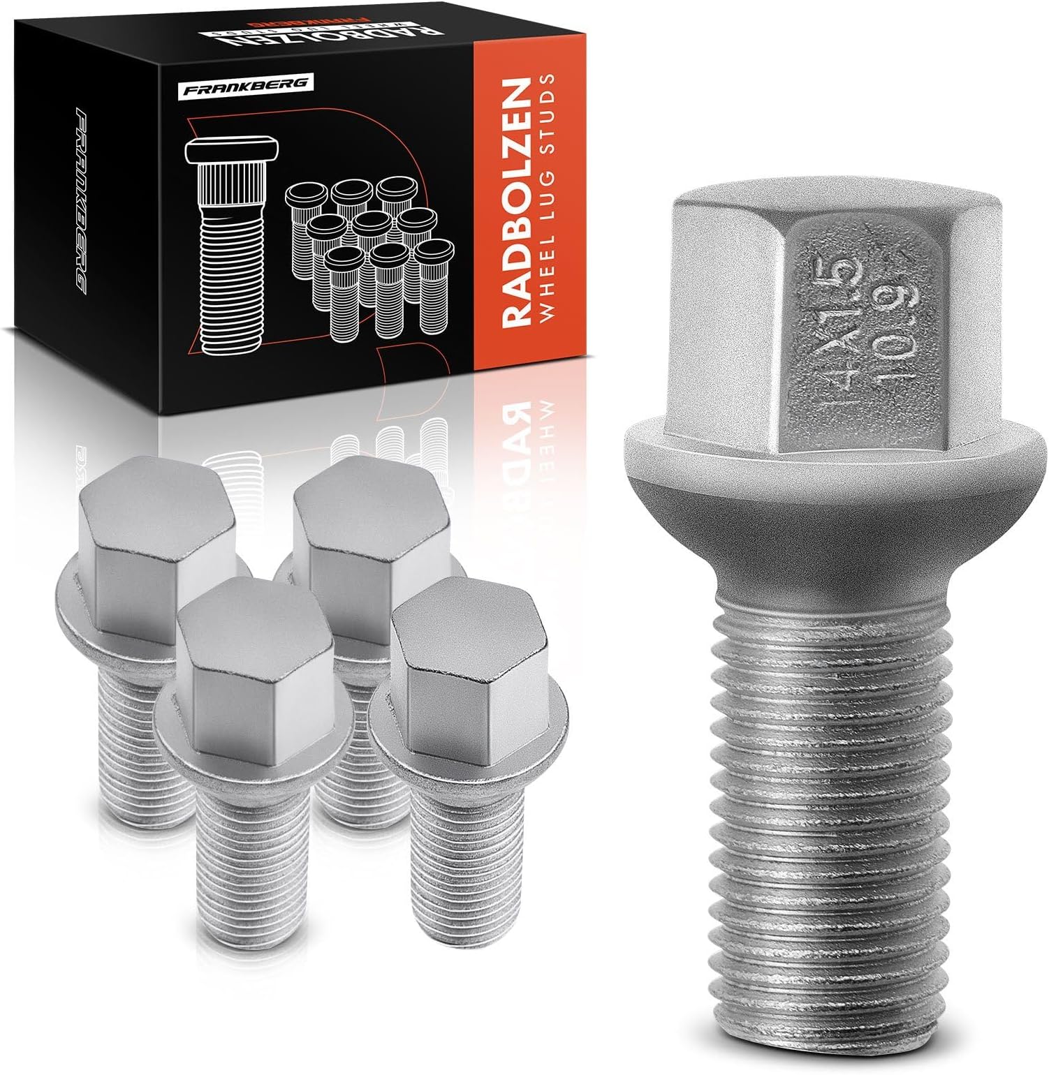 Frankberg 5 x Wheel Bolts Compatible with A,B,C,E,M,S,R,GL,GLA,GLK-Class CLA CLK CLS 1998-2019 0009904907