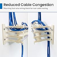 Vista 4 de ICC 110 pies de bloque de cableado para 100 pares de bloques de cableado 110, soportes de soporte de montaje en pared, 1 par