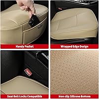 Vista 7 de Funda protectora de lujo para asiento de coche en cuero sintético - Funda para asiento delantero - Funda para base de asiento individual