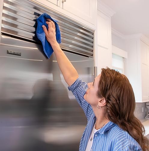 Miniatura 3 de Unger Paños de microfibra multiusos de 12 x 12 pulgadas, paquete de 4, toallas de limpieza en seco y húmedo para cocina, muebles, electrodomésticos,