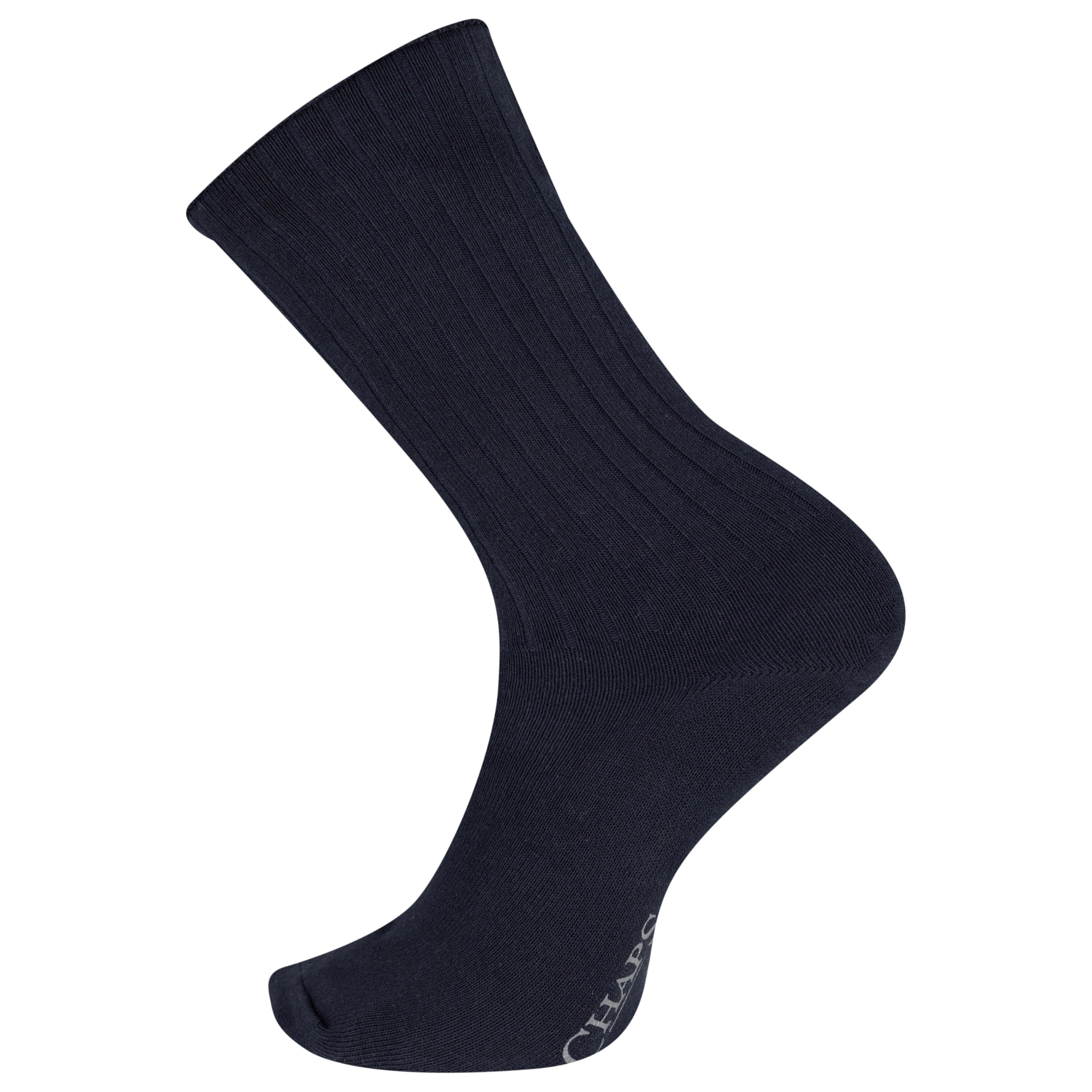 Men's Rib Solid Color Cotton and Breathable Mesh Crew Socks (1-6 Pair Packs)