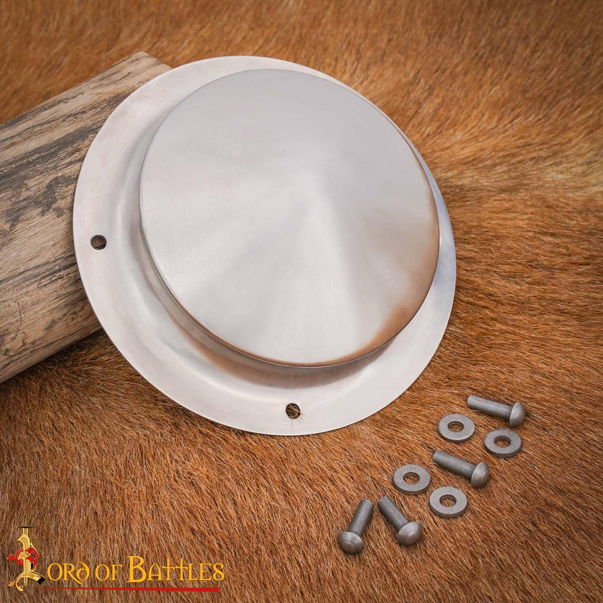Lord of Battles Hand Forged Shield Boss, Natural, 6.5" - Image 2