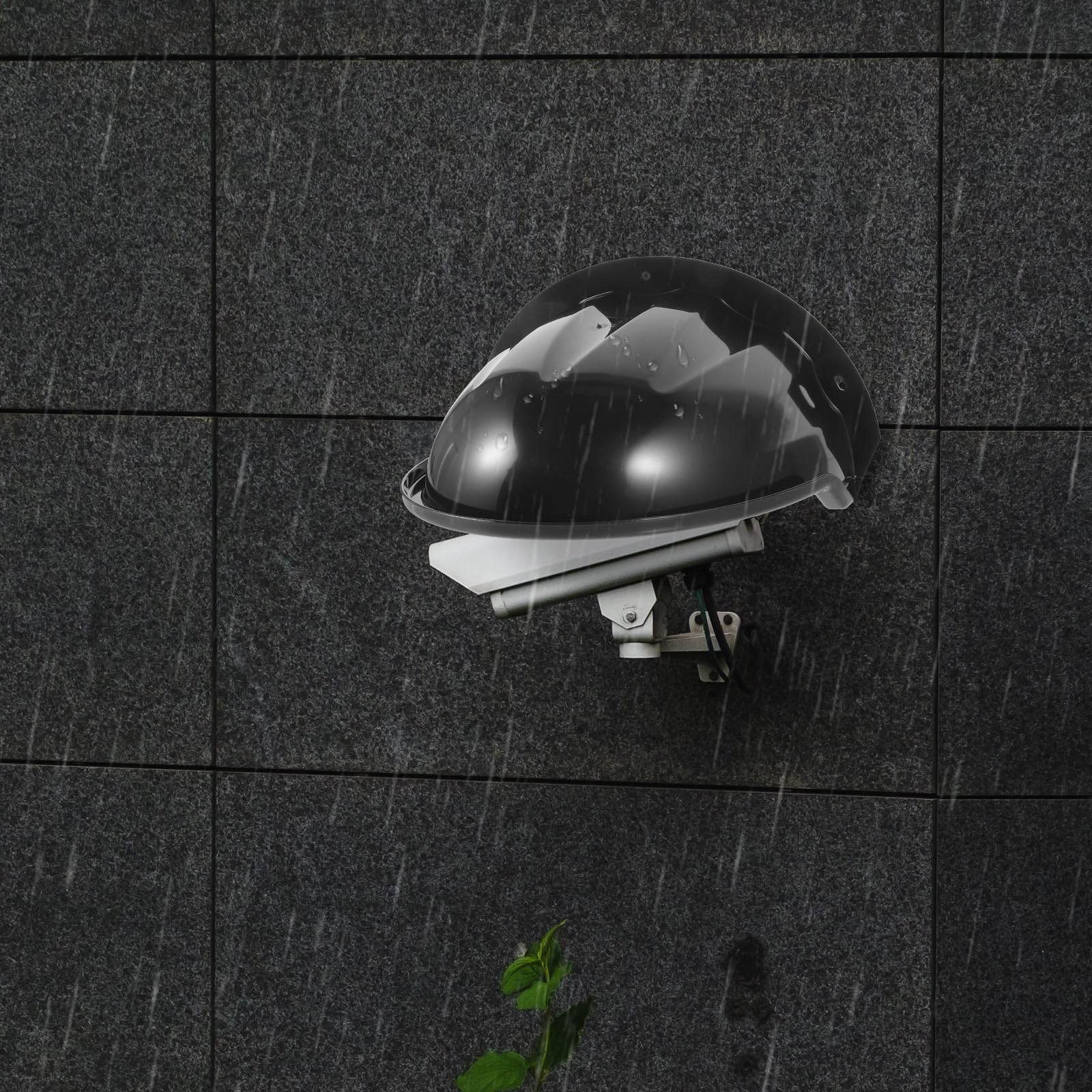 Cache-caméra Résistant à la Déformation de Sécurité Extérieur en ABS Noir, Protection Pluie et Soleil, Résistant la Déformation, Design Simple et Élégant pour Système de Caméra