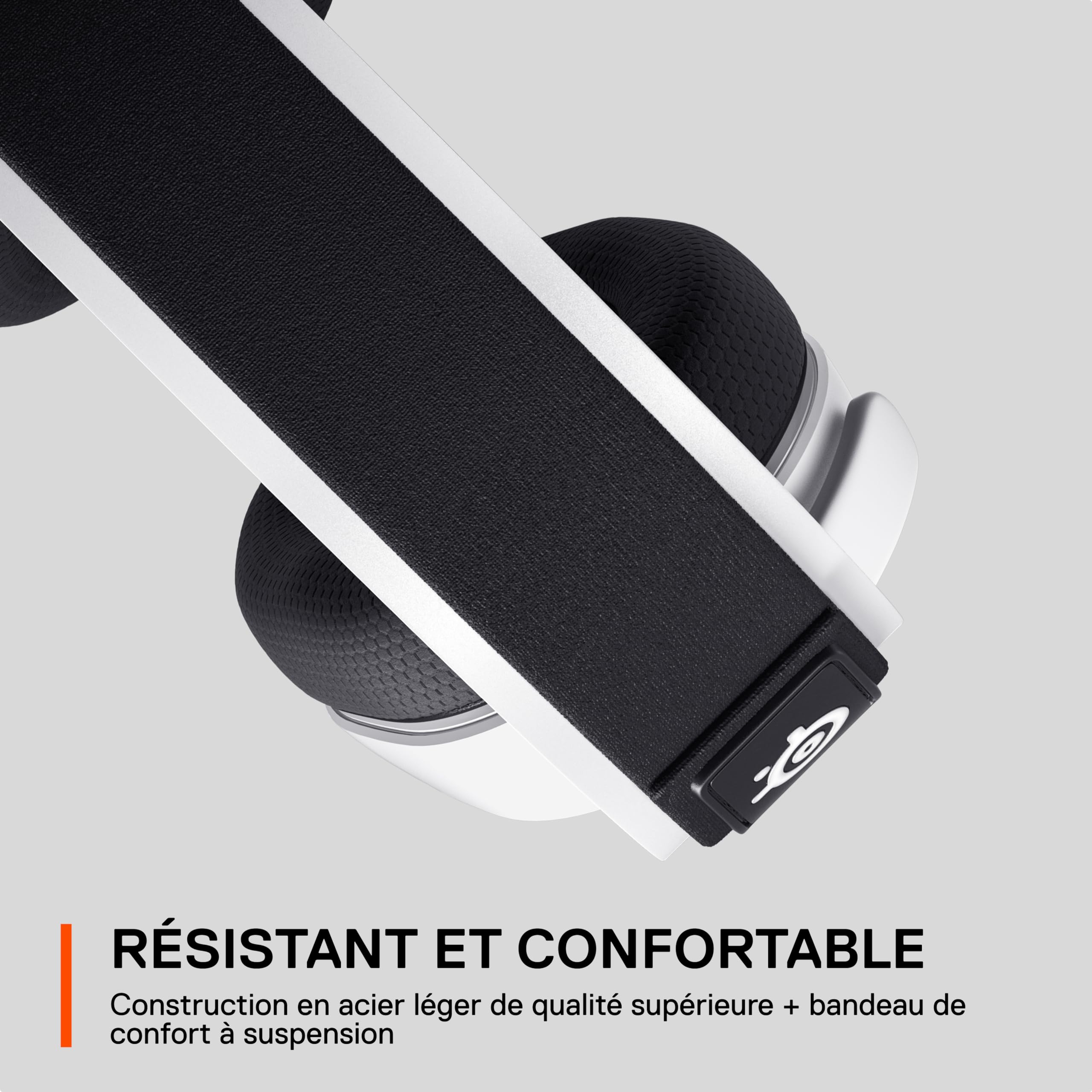 SteelSeries Arctis 7P+ Wireless Casque gaming sans fil - Sans perte 2,4 GHz - 30 heures d’autonomie de la batterie - Pour PS5, PS4, PC, Mac, Android et Switch - Blanc