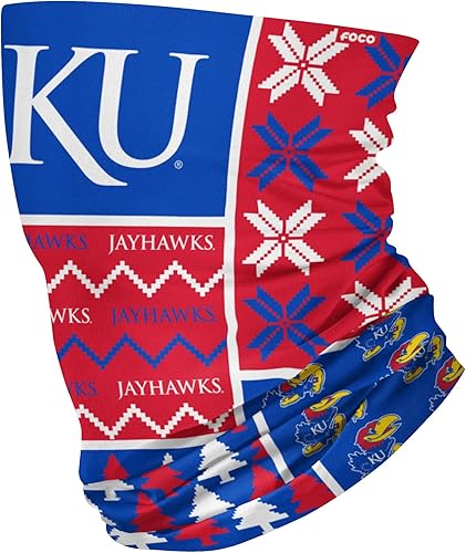 Miniatura 59 de FOCO NCAA unisex-adult Ncaa Team Logo Neck Gaiter Multiuse Logotipo grande.,Mini logotipo impreso.,Vacaciones en bloque ocupado,Hibisco