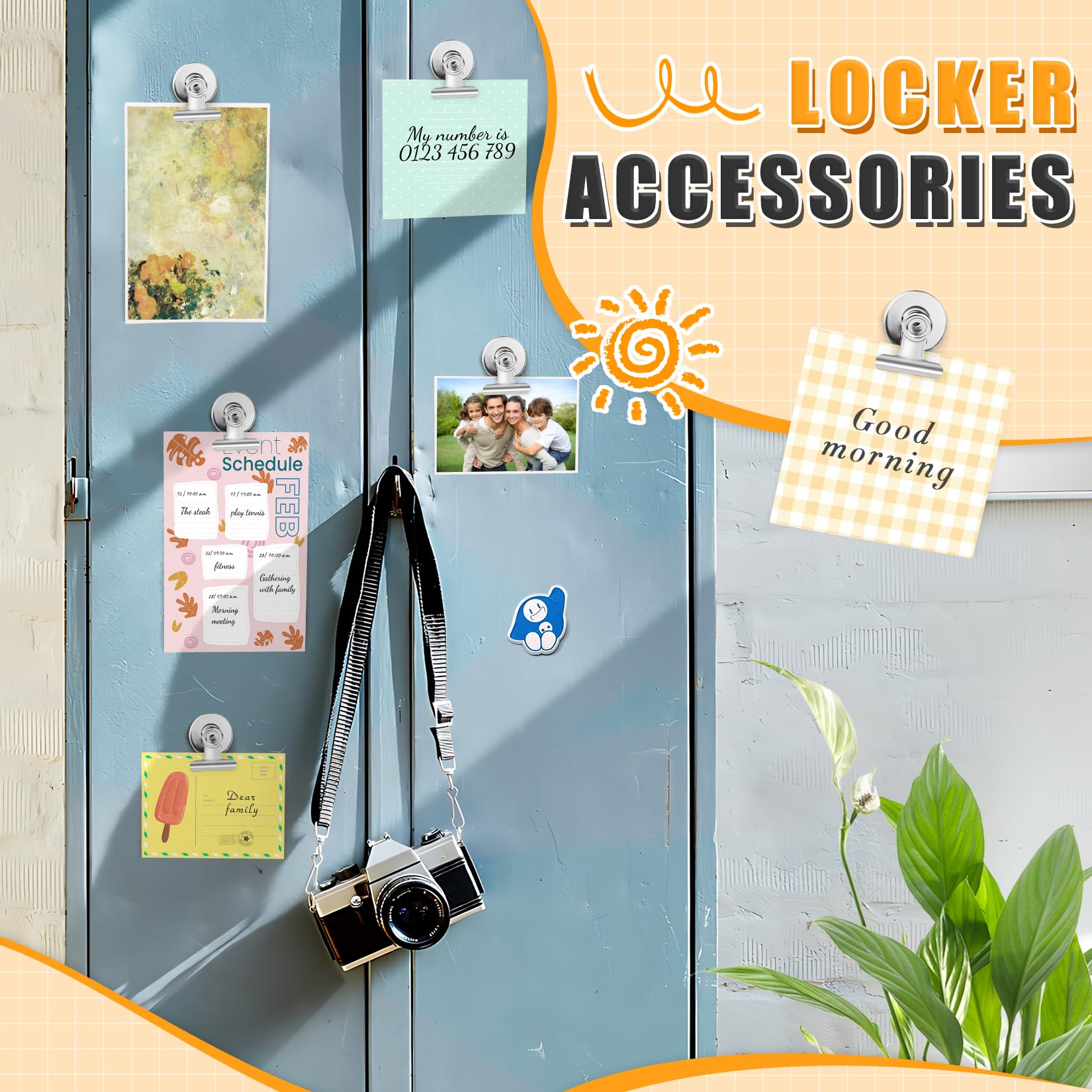 Grtard 100 Stück magnetische Clips, robust, Magnet-Clips für Kühlschrank | Kühlschrankmagnete mit Clip, kratzfest, starker Magnetclip für Kühlschrank, Whiteboard, Kreuzfahrtkabinen, Schließfach