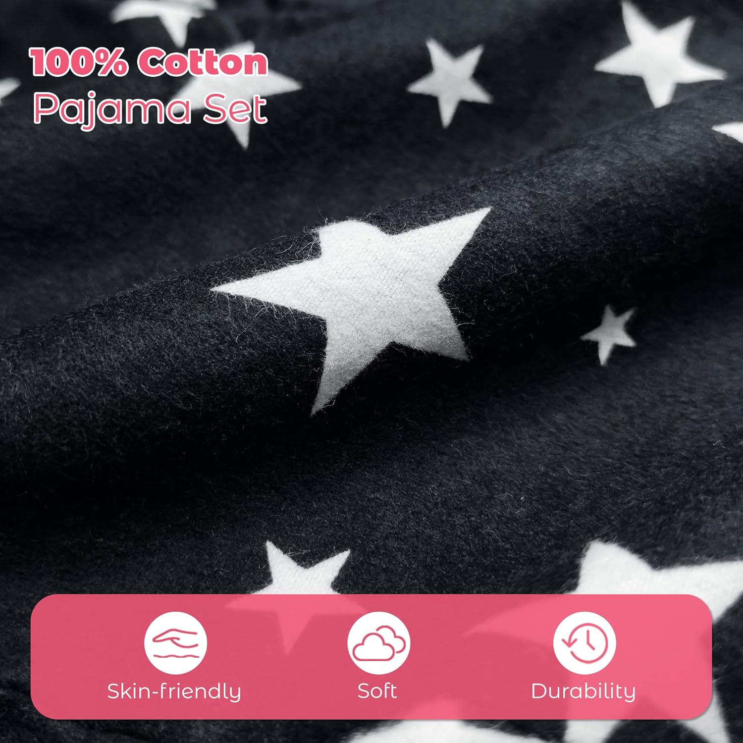 HEARTNICE Women's 100% Cotton Long Sleeve Pajama Set, 2-Piece Cozy Flannel Print PJs Button Up Ladies Sleepwear - Image 4