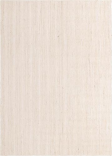 Miniatura 2 de Unique Loom Colección Jute Trenzado - Alfombra de área Dhaka (7' 1" x 10' Rectángulo, Blanco)