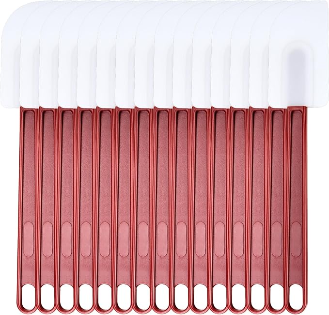 3 PCS Commercial Grade Heat Resistant Silicone Spatulas, 9.5-Inch Rubber Spatulas for Baking, Nonstick & BPA-Free