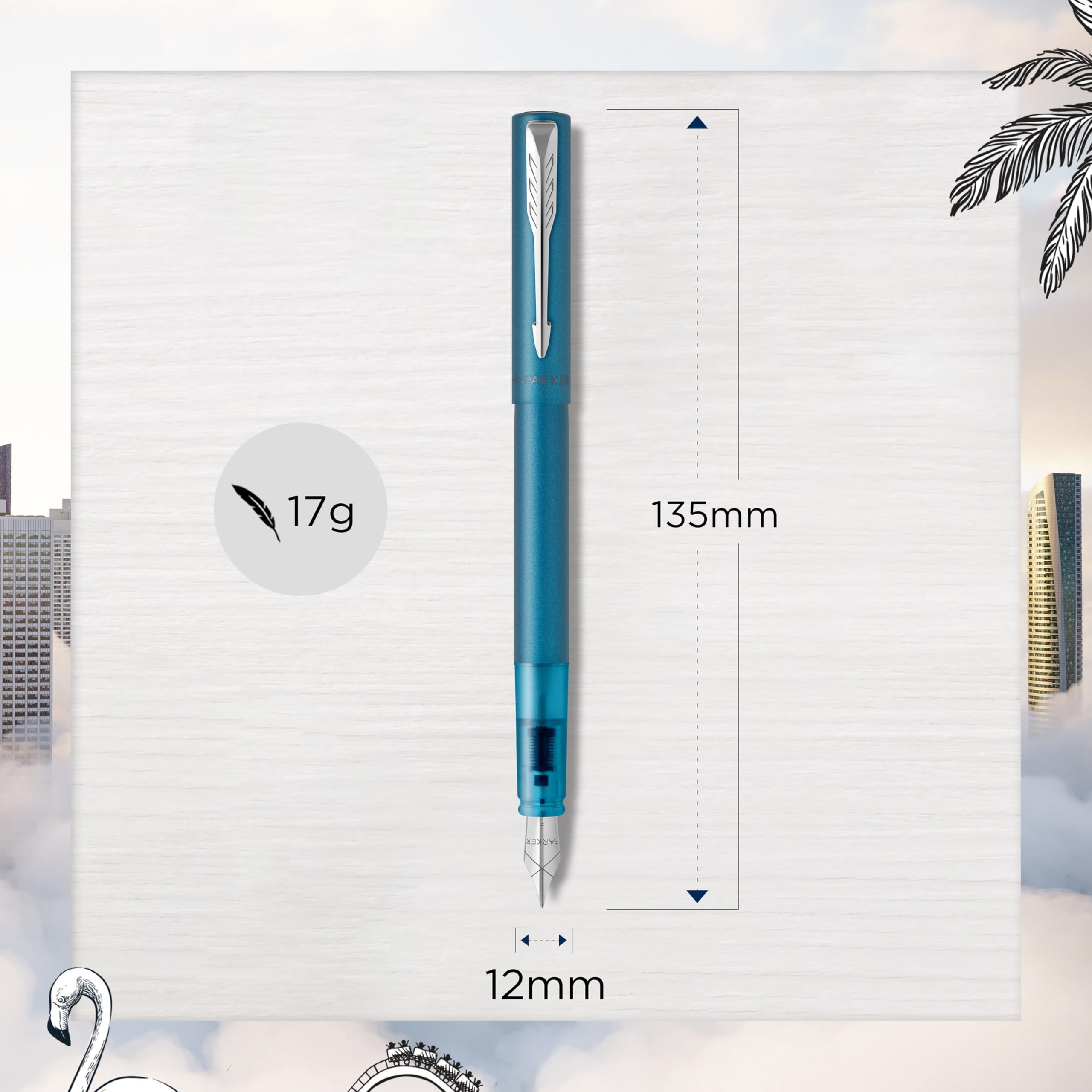 PARKER Dolma kalem Vector XL Matte Teal M Blue