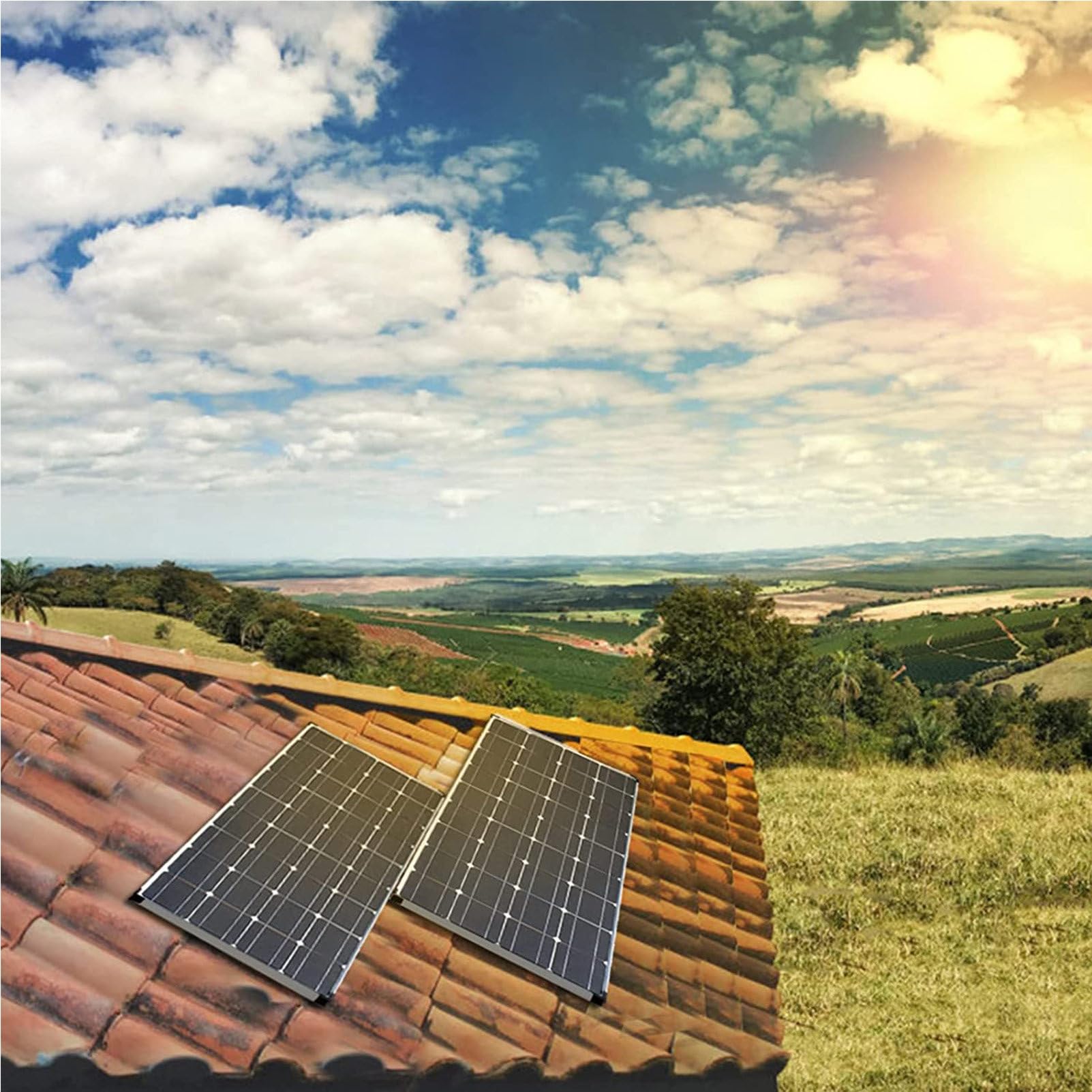 Kit Pannello Solare, Pannello Solare Flessibile 200 W/800 W, Kit Sistema Solare, Batteria Modulo Fotovoltaico, Caricabatteria Solare da 18 Volt con Controller 40a per Roulotte Dome