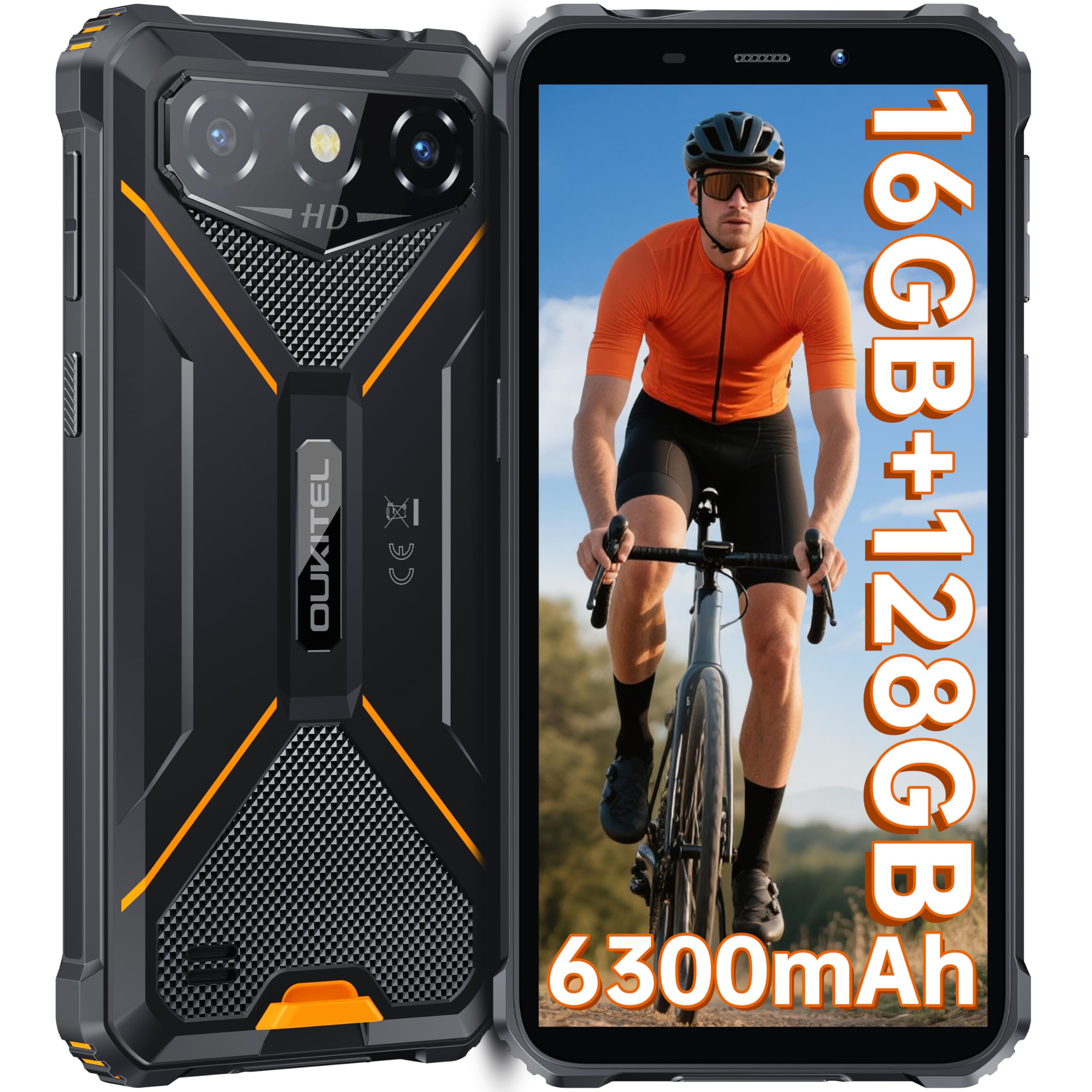 OUKITEL G3 Rugged Smartphone Unlocked -16GB+128GB/1TB TF 6” HD