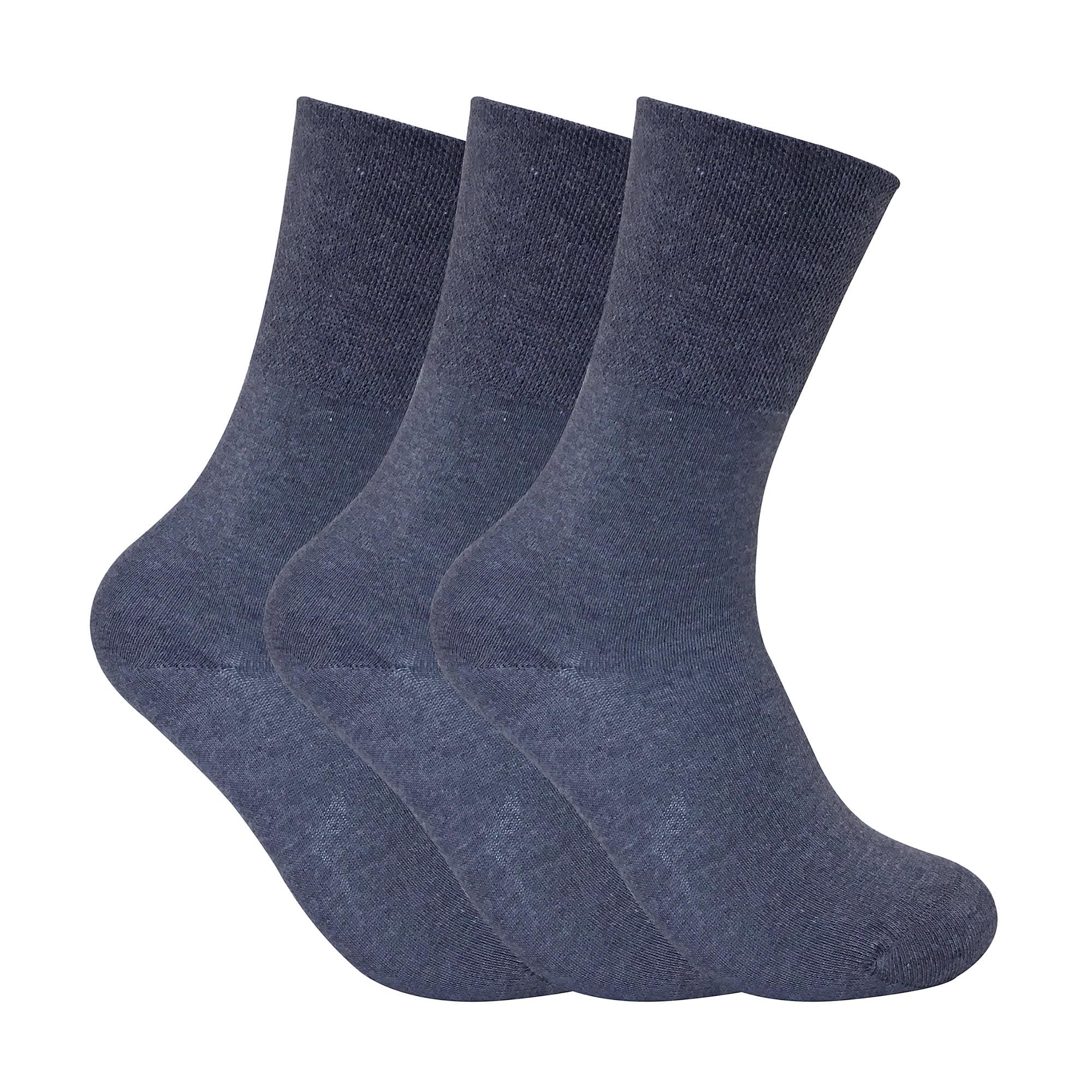 Sock Snob Women's Thrdial03 3 Pack Thin Wide Top Non Elastic Thermal Diabetic Socks For Poor Circulation (4-8 Uk, )