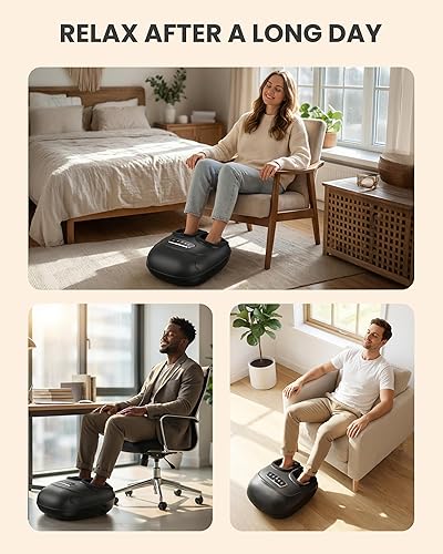 Miniatura 2 de CILI FSA Eligible HSA Shiatsu Foot Massager Machine,Electric Heated Feet Massager for Plantar Fasciitis, Kneading Vibration Compression, Detachable