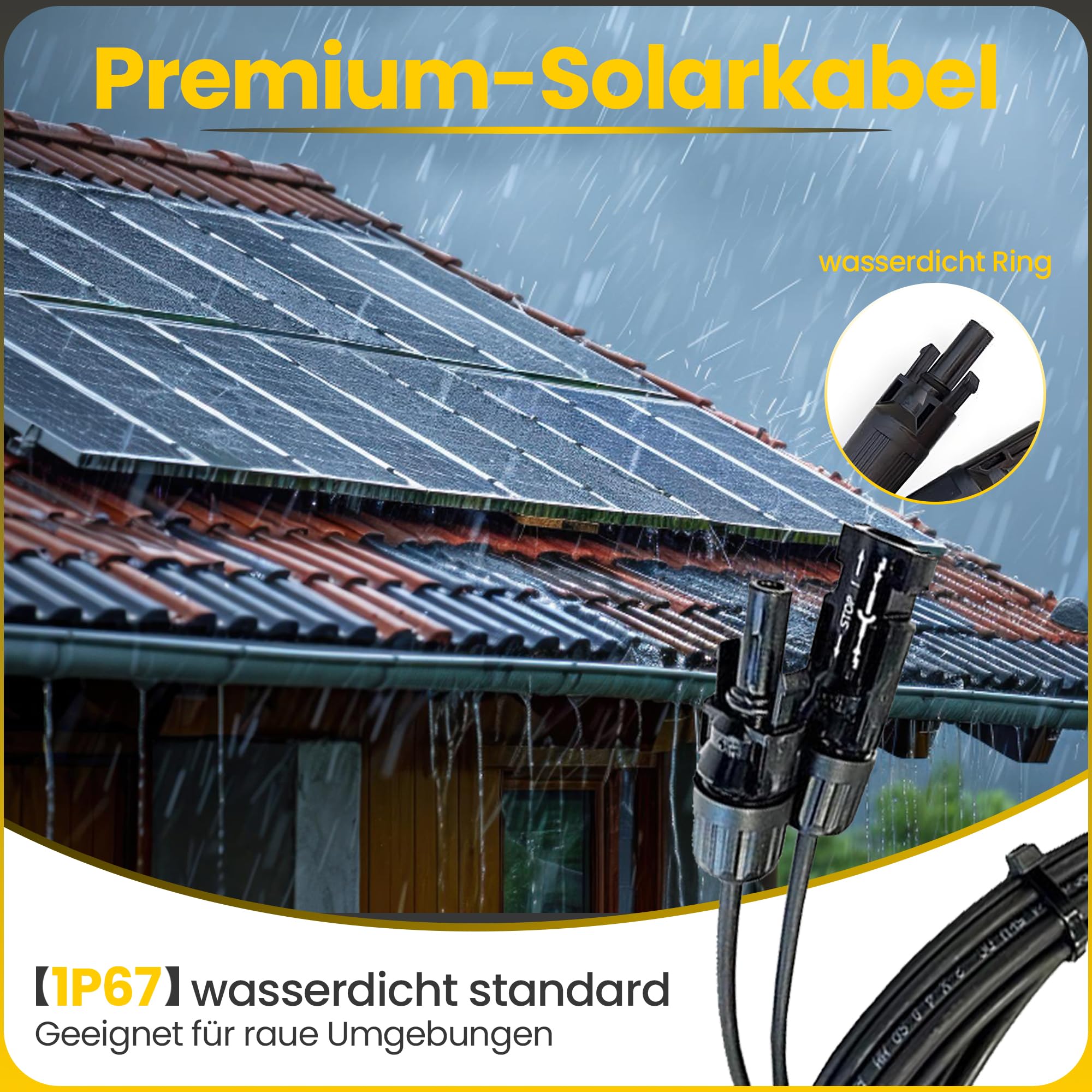Offgridtec Offgridtec - Cavo di collegamento professionale, 10 mm2, modulo solare per regolatore di carica