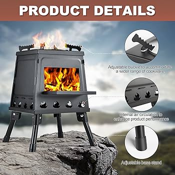Amazon.com: Wood Burning Stove, Camping Wood Stove, Small Portable