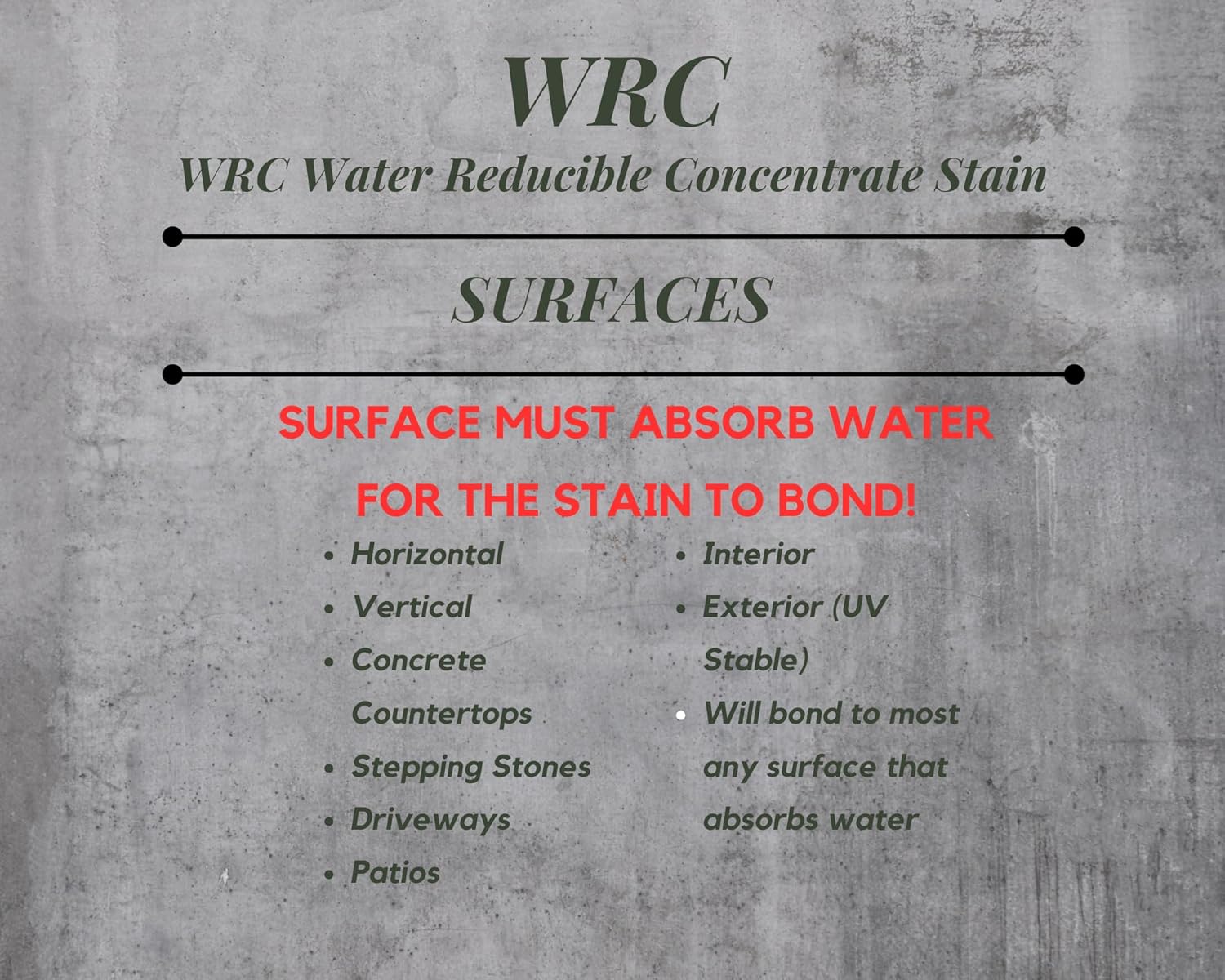 Concrete Stain Concentrate Just Add Water, User & Eco-Friendly Semi-Transparent Professional Grade Cement Stain, Concrete Resurrection Brand (8 Ounce, Charcoal)