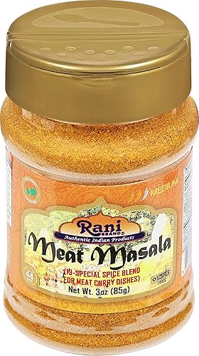 Miniatura 6 de Rani Carne Curry Masala Mezcla de 21 especias 3oz (85g) Tarro PET  Todo natural  Vegano  Sin colores  Apto para gluten  Sin OMG  Kosher  Origen indio