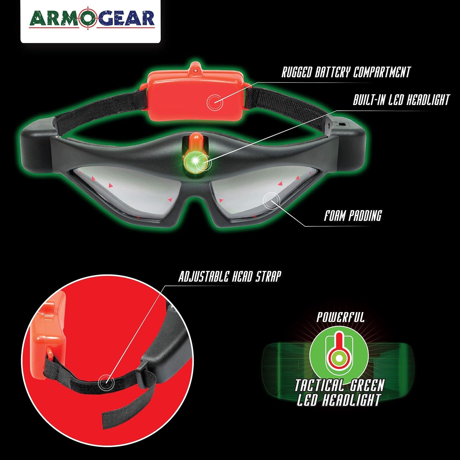 Exclusive Discount 80% Offer ArmoGear Laser Tag Green & Orange 2 Pack + Night Vision Goggles